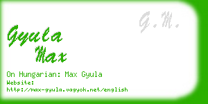gyula max business card